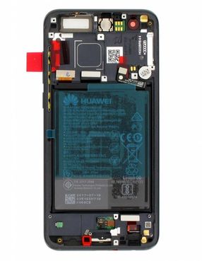 Huawei Honor 9 - Displej čierny s dotykovou plochou, batériou a rámom (Originál)