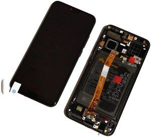 Huawei Honor 10 - Displej čierny s dotykovou plochou, batériou a rámom (Originál)