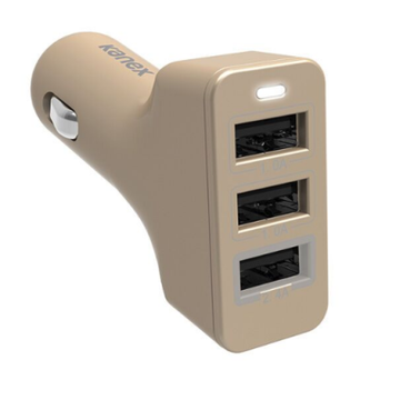 KANEX 3-port USB autonabíjačka Gold