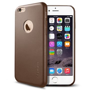 iPhone 6- Spigen Leather Fit, Olive Brown